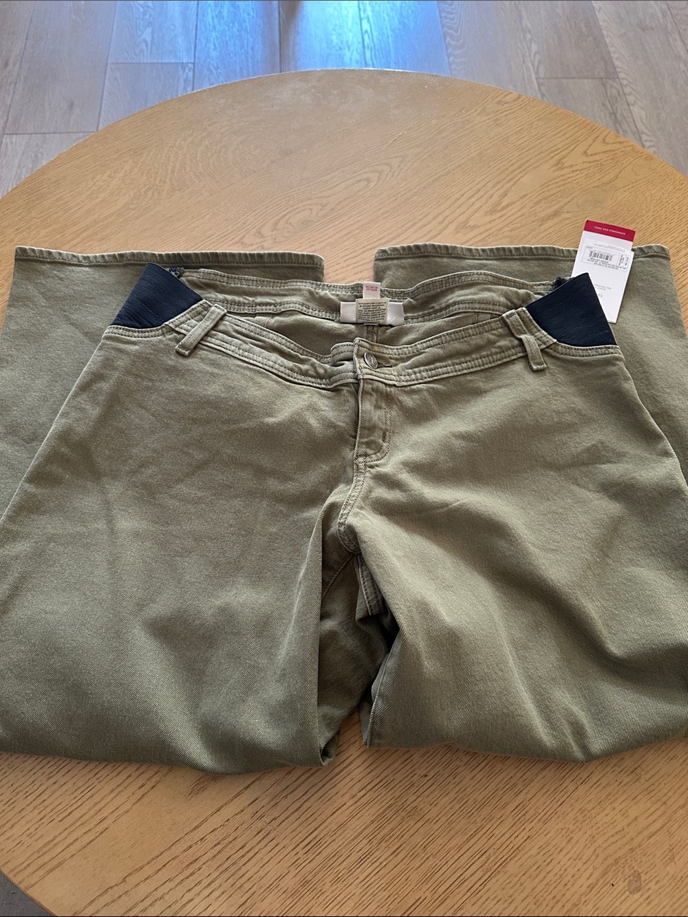 Isabel maternity wide leg cropped pants NWT 12